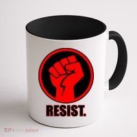 Resist Fist Circle Crest Resistance Anti Trump Coffee Mug thumb 1