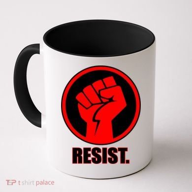 Resist Fist Circle Crest Resistance Anti Trump Coffee Mug