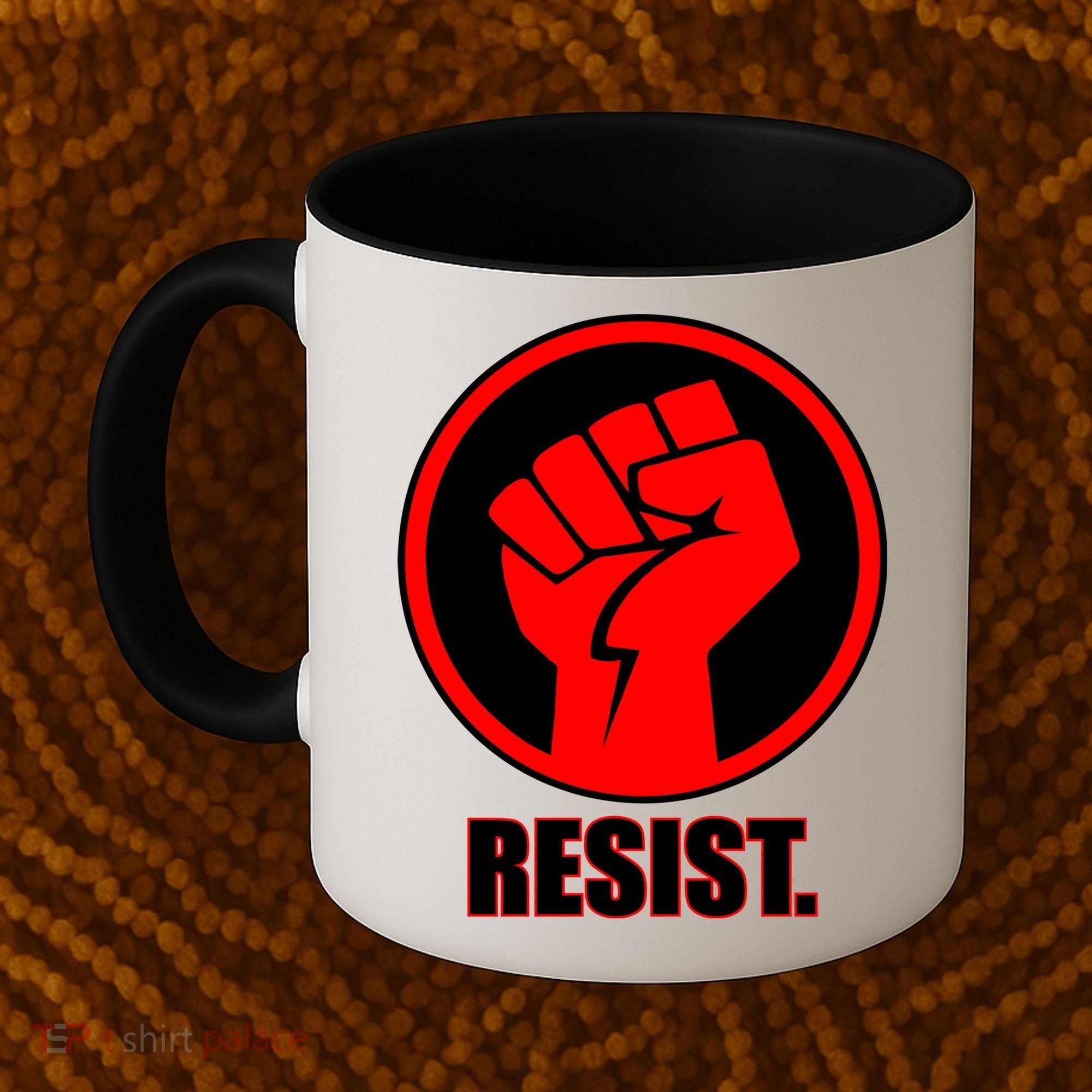 Resist Fist Circle Crest Resistance Anti Trump Coffee Mug