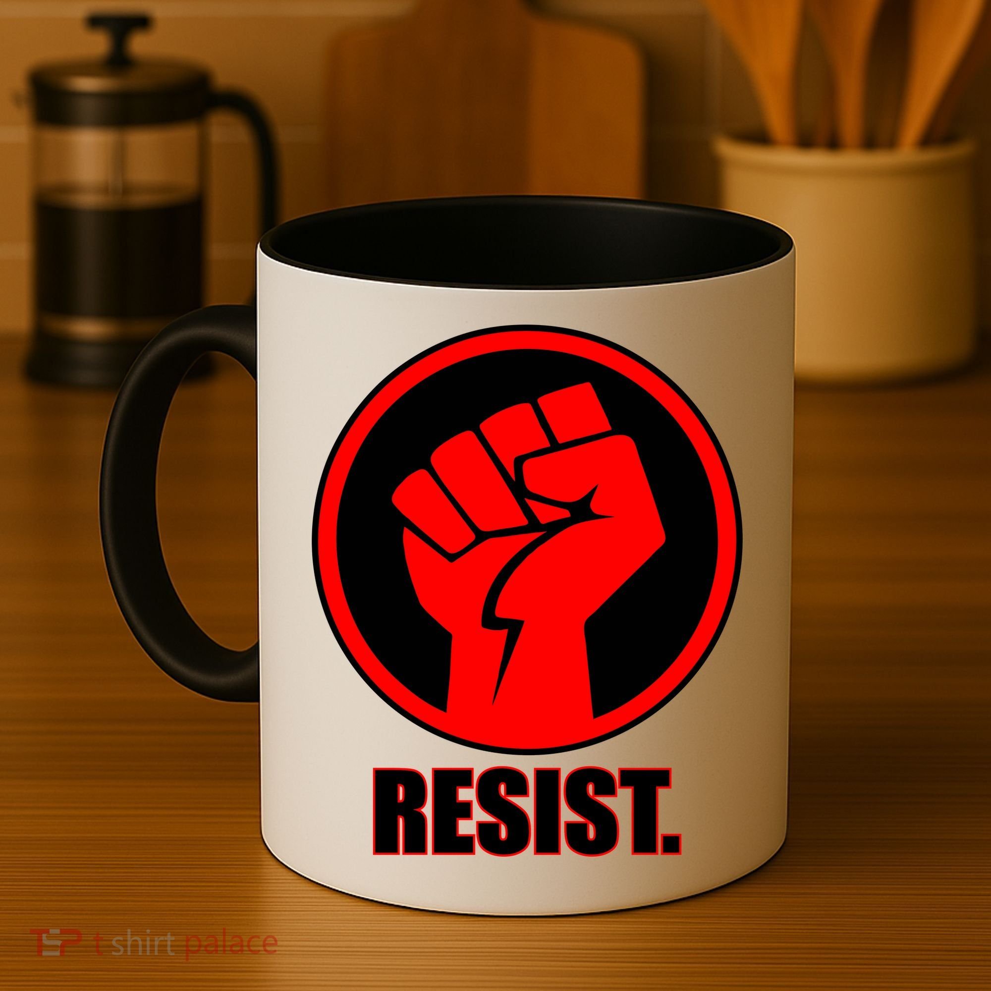 Resist Fist Circle Crest Resistance Anti Trump Coffee Mug