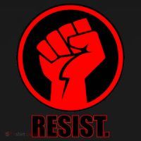 Resist Fist Circle Crest Resistance Anti Trump Women's Hoodie thumb 2