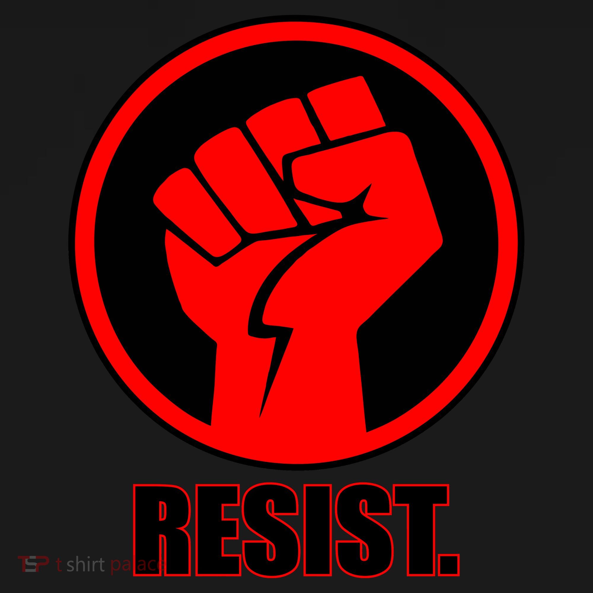 Resist Fist Circle Crest Resistance Anti Trump Women's Hoodie