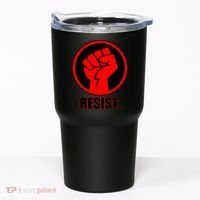Resist Fist Circle Crest Resistance Anti Trump Tumbler thumb 0