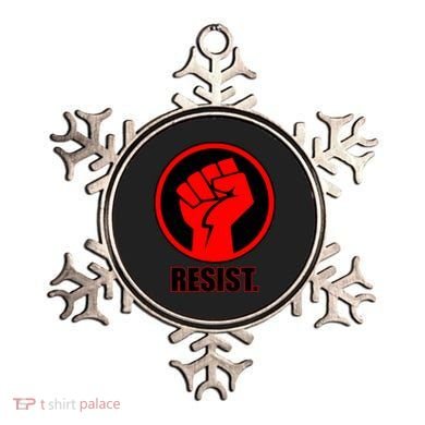Resist Fist Circle Crest Resistance Anti Trump Ornament
