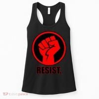Resist Fist Circle Crest Resistance Anti Trump Women's Tank Top thumb 0