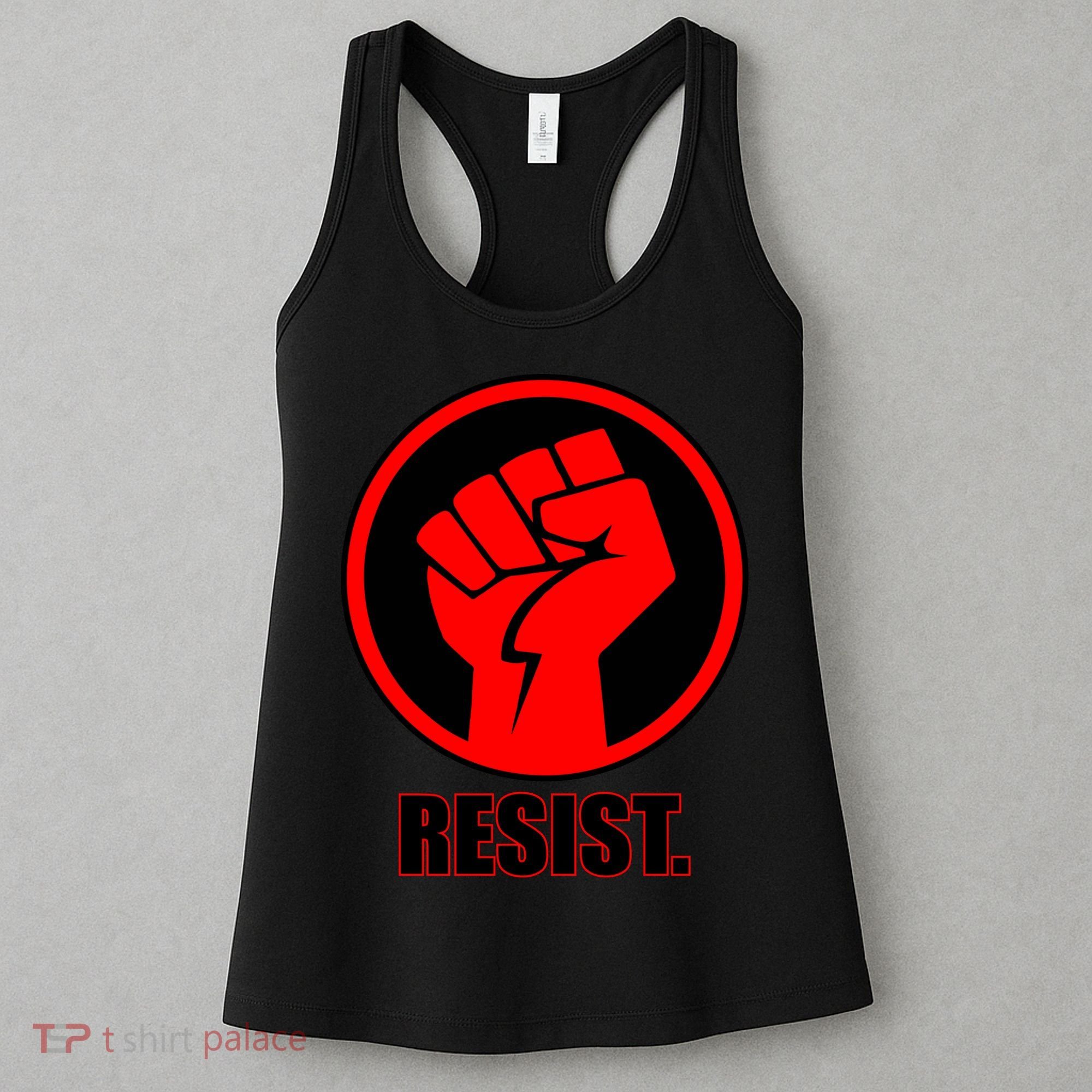 Resist Fist Circle Crest Resistance Anti Trump Women's Tank Top