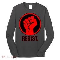 Resist Fist Circle Crest Resistance Anti Trump Long Sleeve Shirt thumb 0