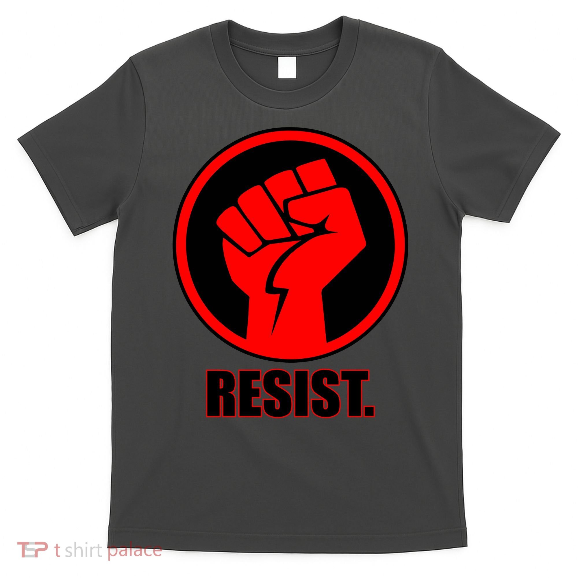 Resist Fist Circle Crest Resistance Anti Trump T-Shirt