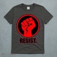 Resist Fist Circle Crest Resistance Anti Trump T-Shirt thumb 5