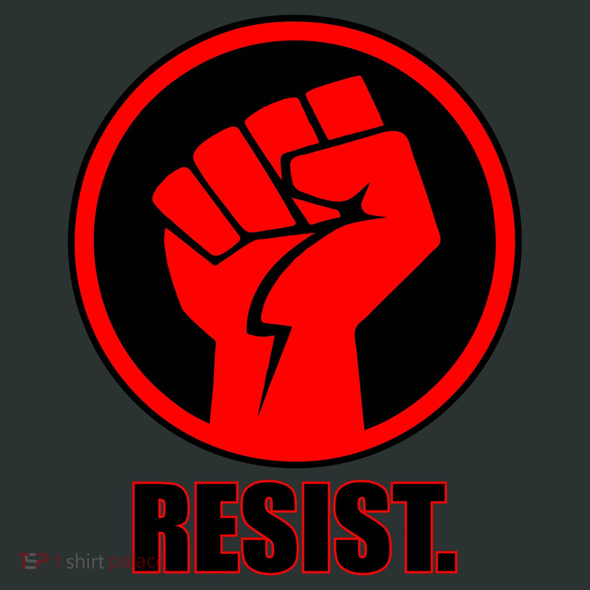 Resist Fist Circle Crest Resistance Anti Trump T-Shirt