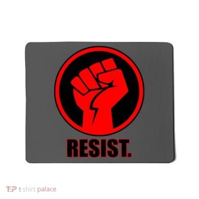 Resist Fist Circle Crest Resistance Anti Trump Mousepad