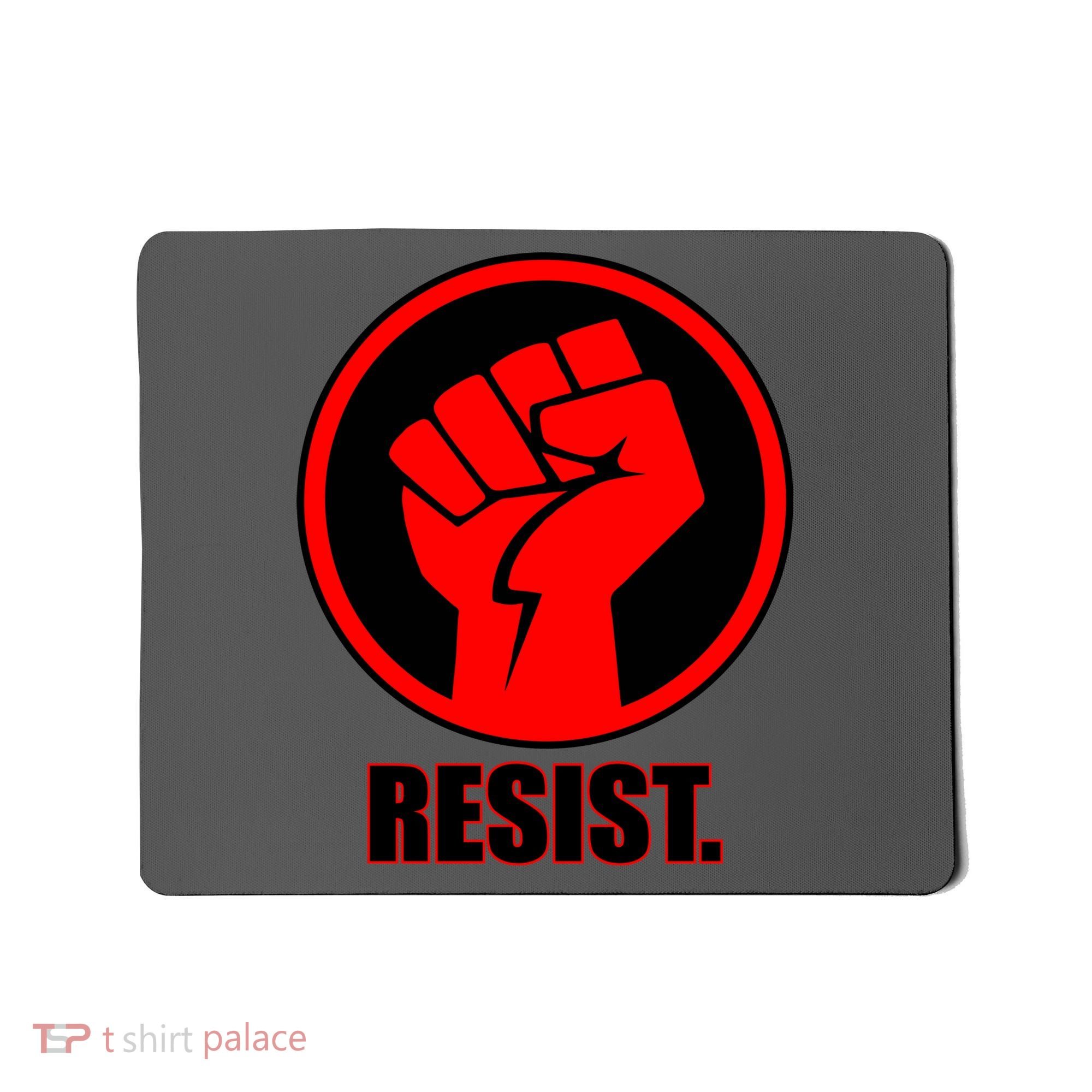 Resist Fist Circle Crest Resistance Anti Trump Mousepad