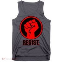 Resist Fist Circle Crest Resistance Anti Trump Tank Top thumb 0
