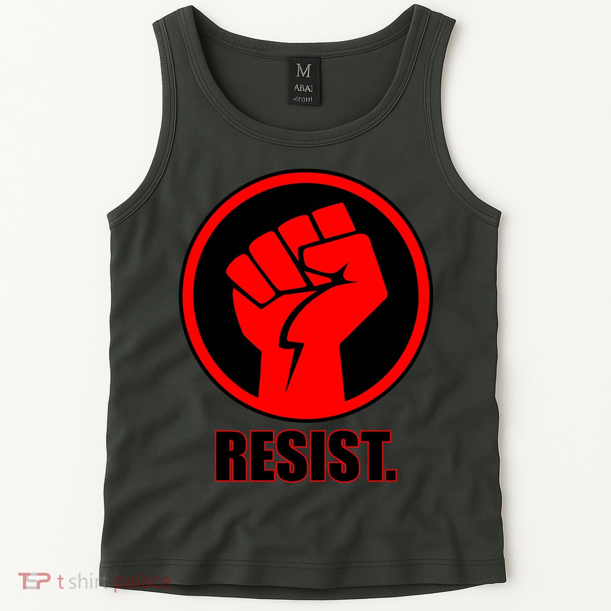 Resist Fist Circle Crest Resistance Anti Trump Tank Top