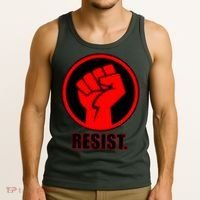 Resist Fist Circle Crest Resistance Anti Trump Tank Top thumb 3