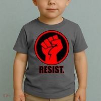 Resist Fist Circle Crest Resistance Anti Trump Toddler T-Shirt thumb 2