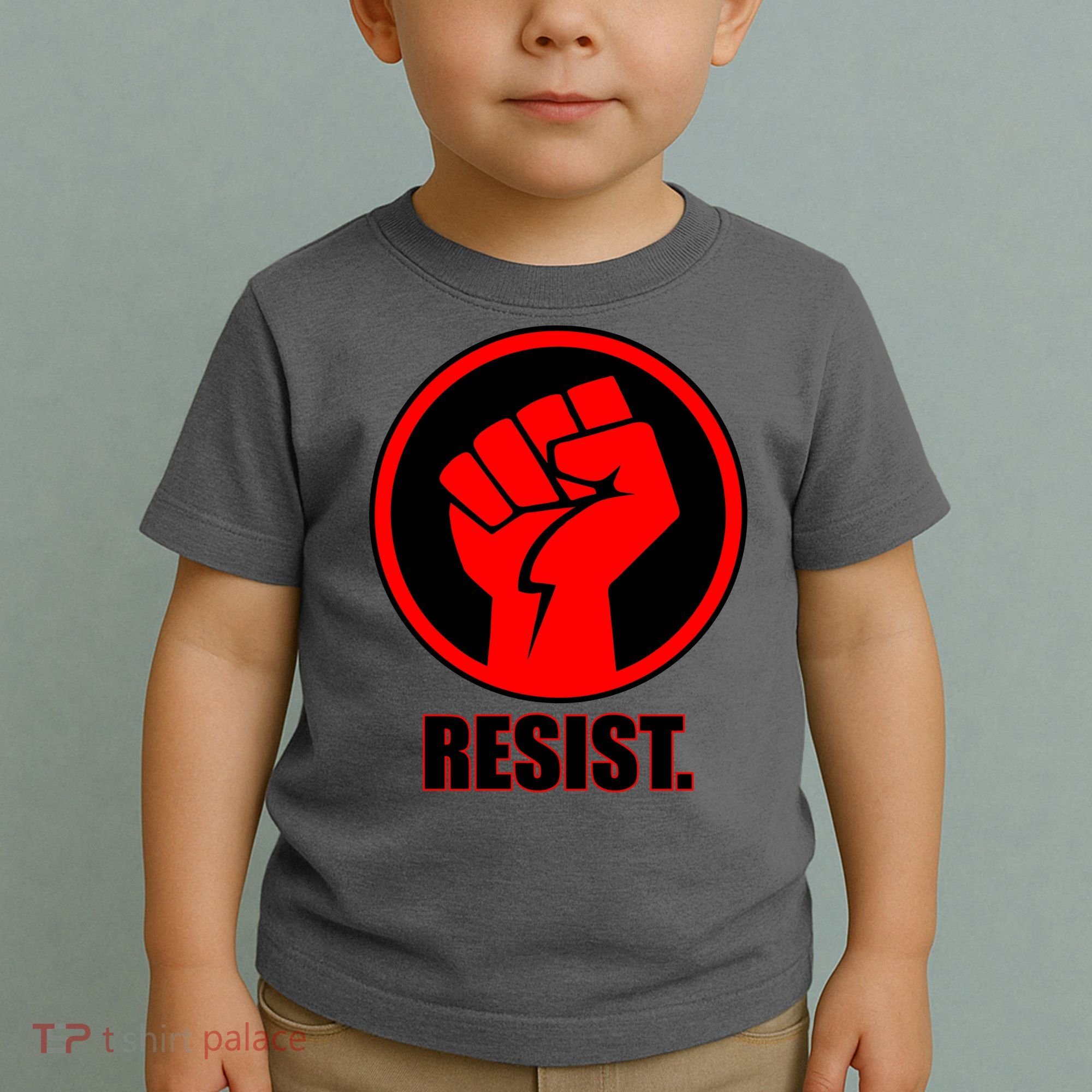 Resist Fist Circle Crest Resistance Anti Trump Toddler T-Shirt