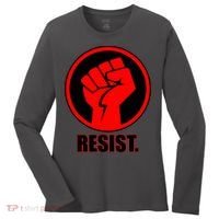 Resist Fist Circle Crest Resistance Anti Trump Women's Long Sleeve Shirt thumb 0