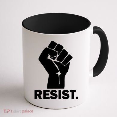 Resist Fist Logo Anti Trump Coffee Mug back