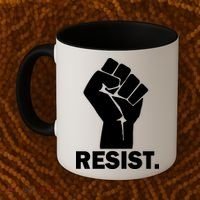 Resist Fist Logo Anti Trump Coffee Mug thumb 2