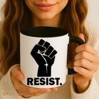 Resist Fist Logo Anti Trump Coffee Mug thumb 3