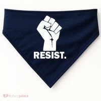 Resist Fist Logo Anti Trump USA-Made Doggie Bandana thumb 0