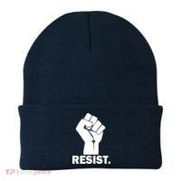 Resist Fist Logo Anti Trump Beanie thumb 0