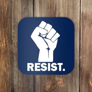Resist Fist Logo Anti Trump Coaster