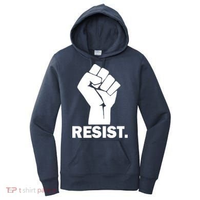 Resist Fist Logo Anti Trump Women's Hoodie
