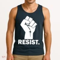 Resist Fist Logo Anti Trump Tank Top thumb 3