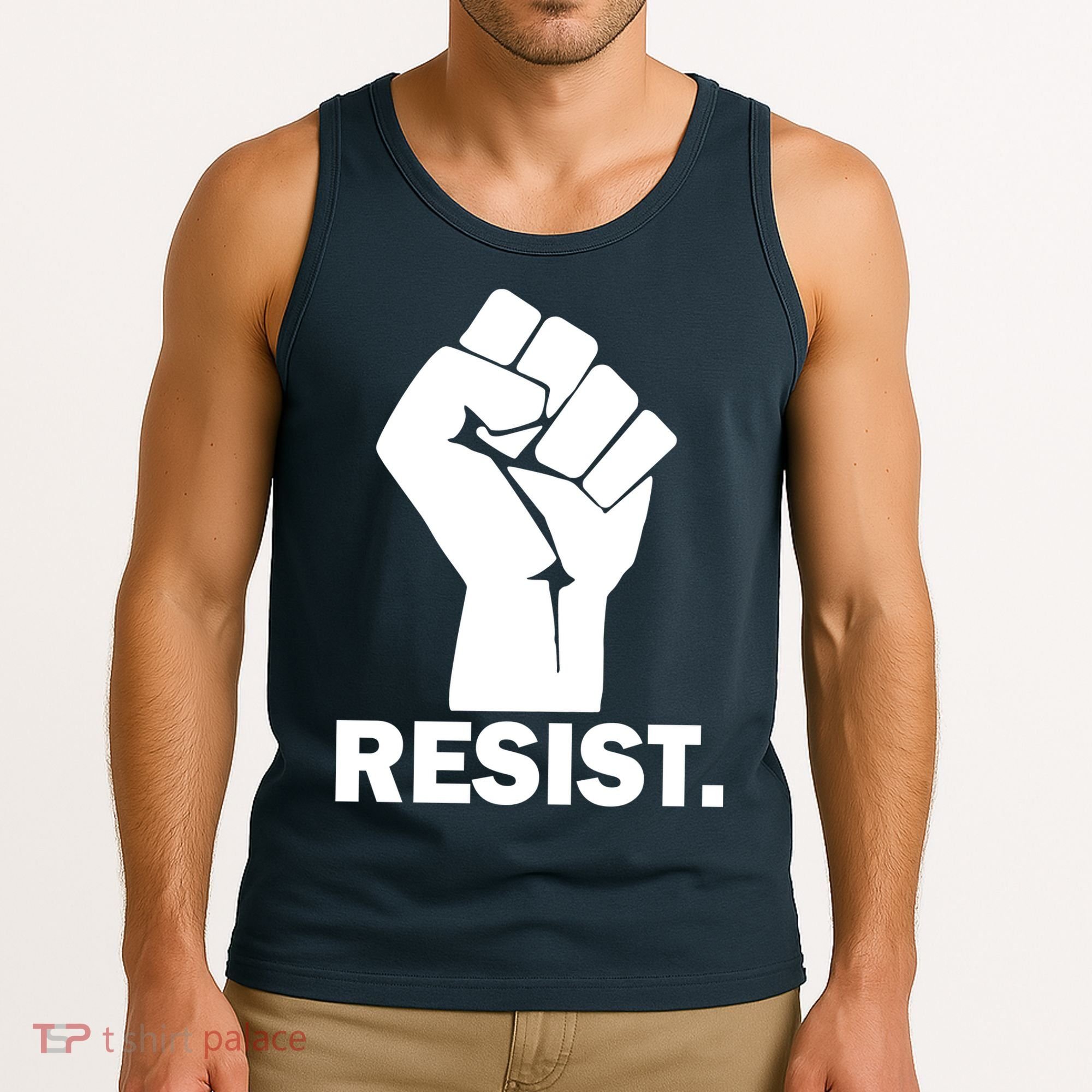 Resist Fist Logo Anti Trump Tank Top