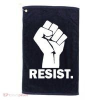 Resist Fist Logo Anti Trump Golf Towel thumb 0