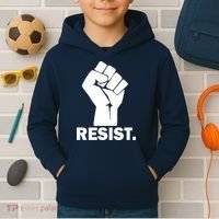 Resist Fist Logo Anti Trump Kids Hoodie thumb 2
