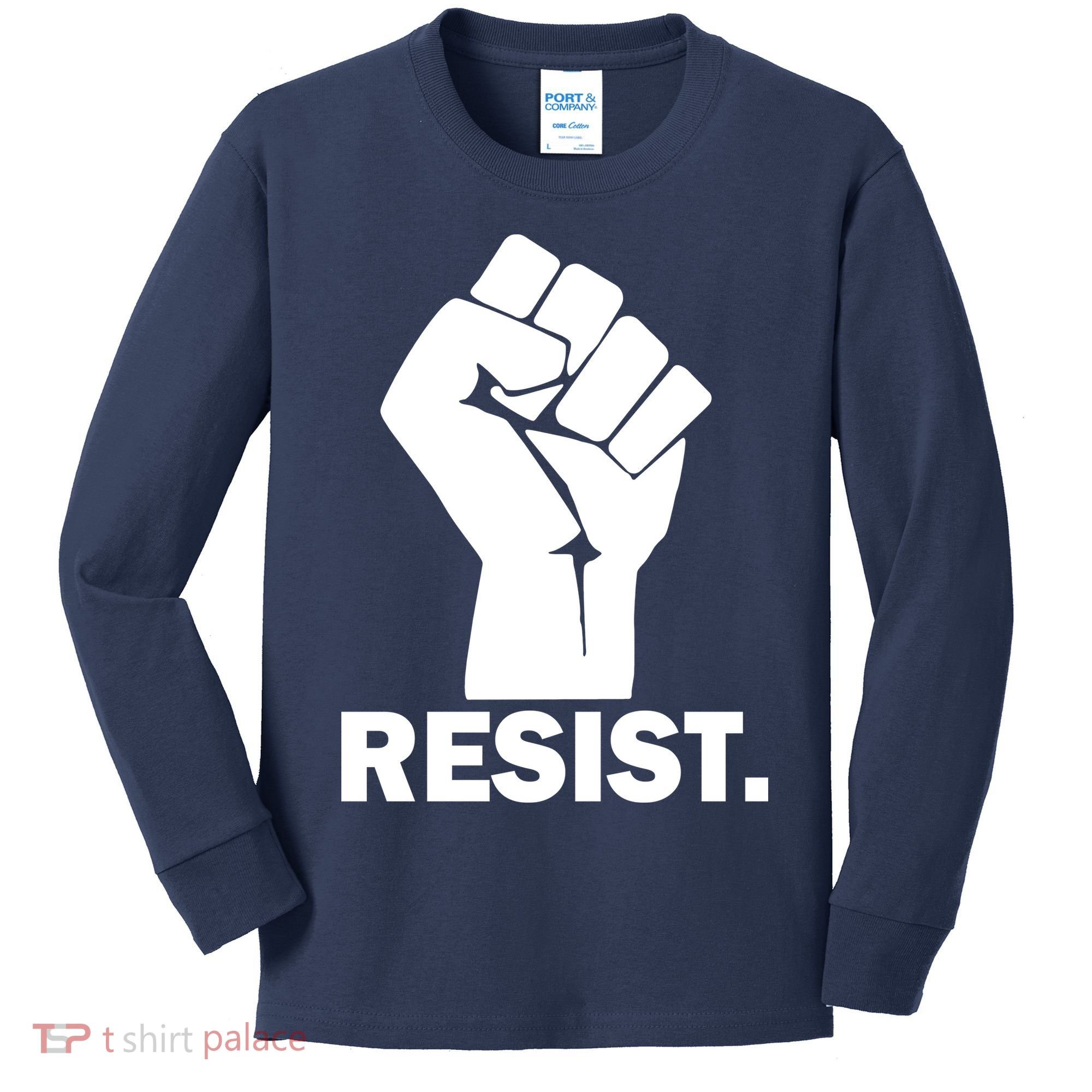 Resist Fist Logo Anti Trump Kids Long Sleeve Shirt