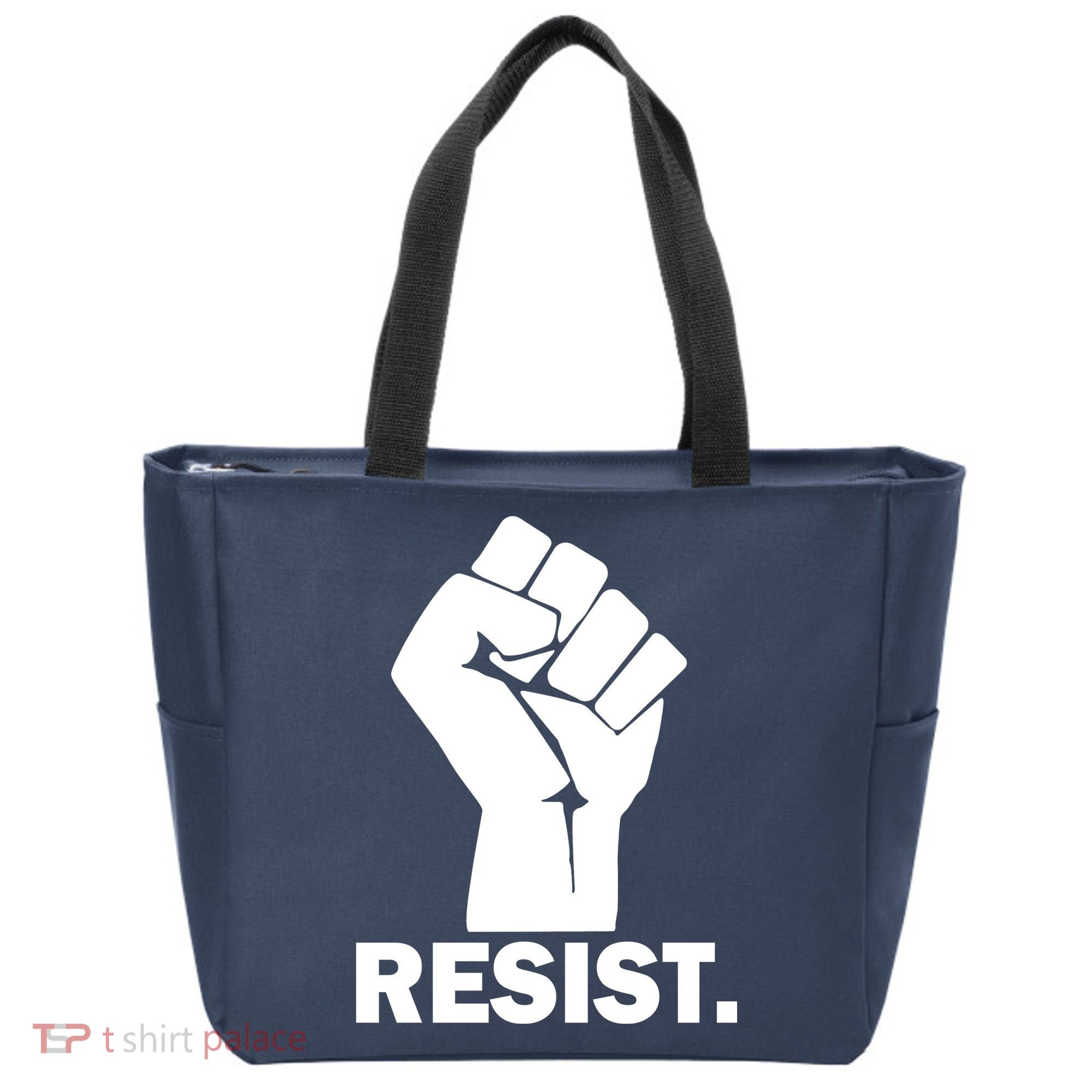 Resist Fist Logo Anti Trump Tote Bag
