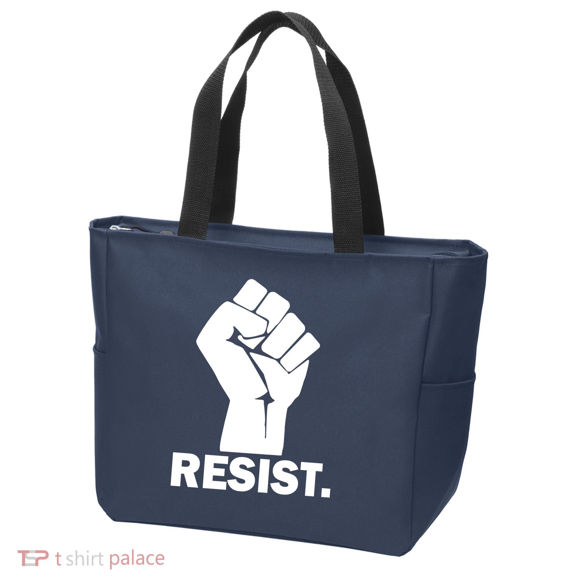 Resist Fist Logo Anti Trump Tote Bag