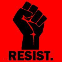 Resist Fist Logo Anti Trump Santa Hat thumb 1