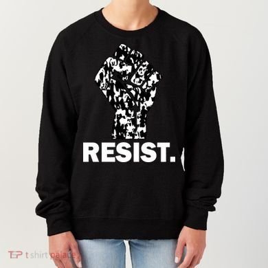 Resist Fist Pattern Hand Women's Sweatshirt