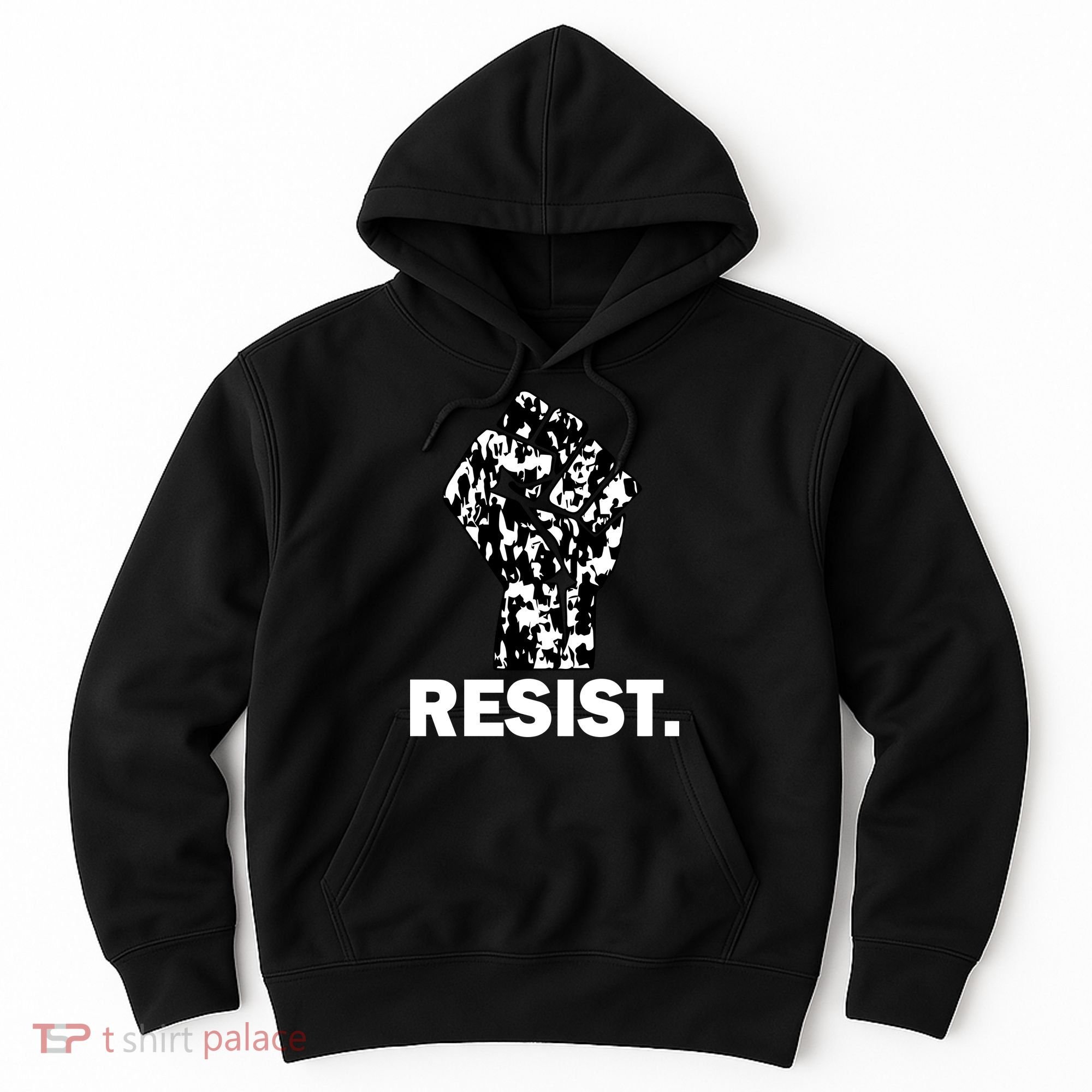 Resist Fist Pattern Hand Hoodie