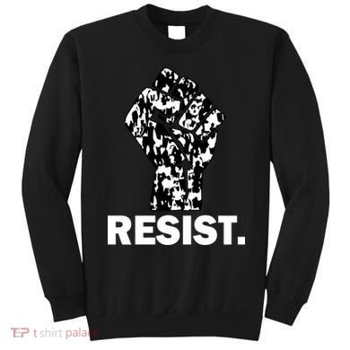 Resist Fist Pattern Hand Sweatshirt