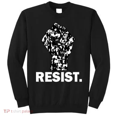 Resist Fist Pattern Hand Sweatshirt
