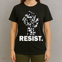 Resist Fist Pattern Hand T-Shirt thumb 4