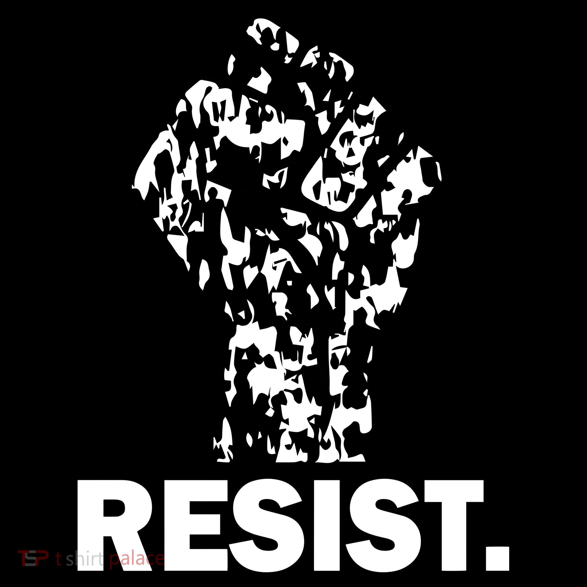 Resist Fist Pattern Hand Women's Hoodie