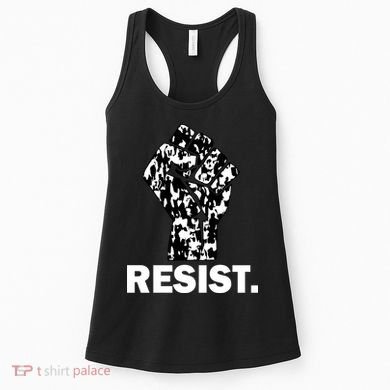 Resist Fist Pattern Hand Women's Tank Top