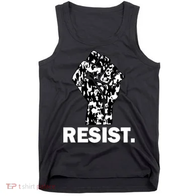 Resist Fist Pattern Hand Tank Top