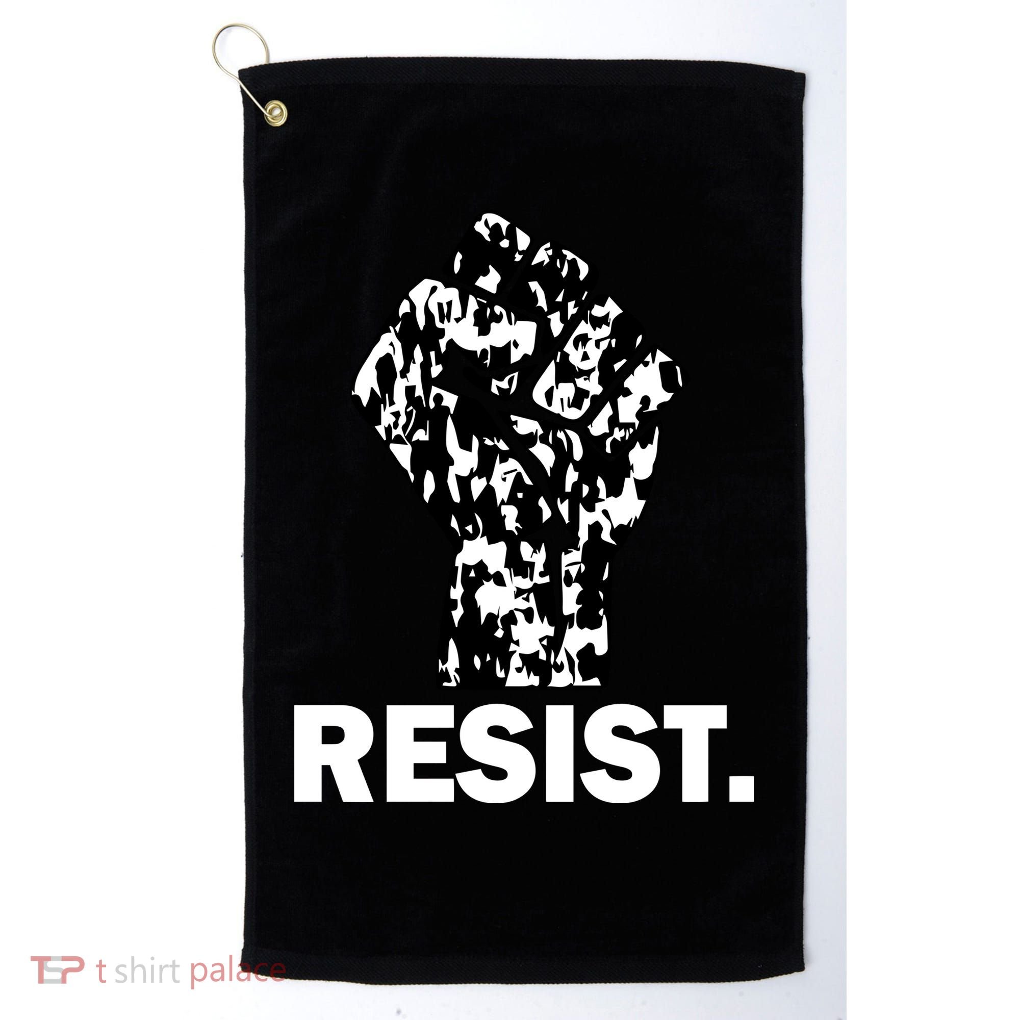 Resist Fist Pattern Hand Golf Towel
