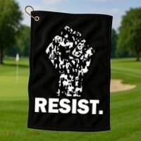 Resist Fist Pattern Hand Golf Towel thumb 1