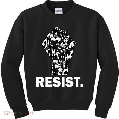 Resist Fist Pattern Hand Kids Sweatshirt