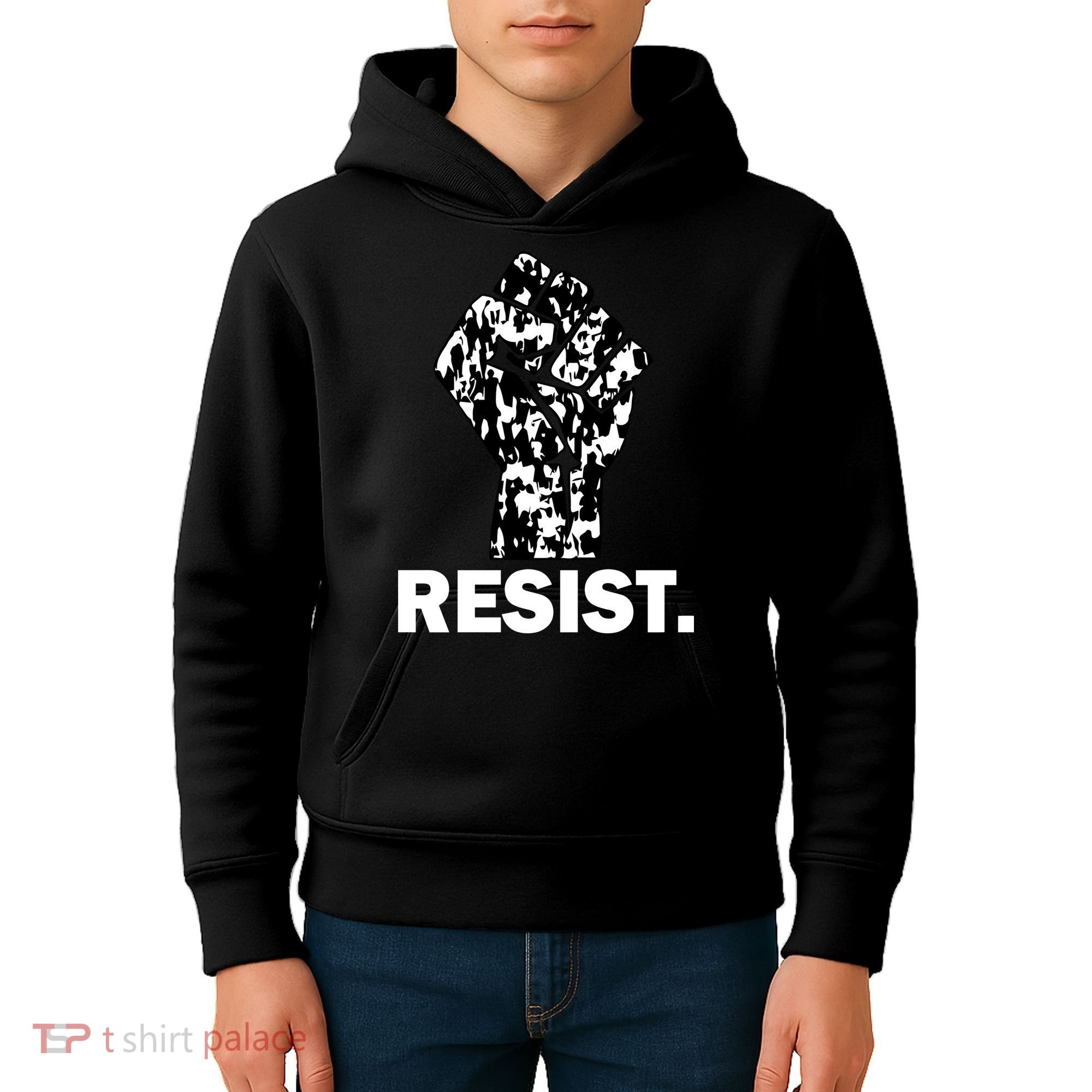 Resist Fist Pattern Hand Kids Hoodie