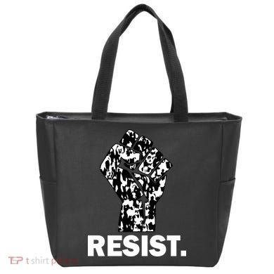 Resist Fist Pattern Hand Tote Bag